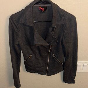 Forever 21 Charcoal Leather Jacket